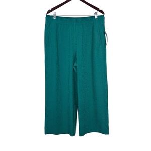 Athleta Echo Wide Leg Crop Pants Women’s Size 16 Emerald Green NWT 586942